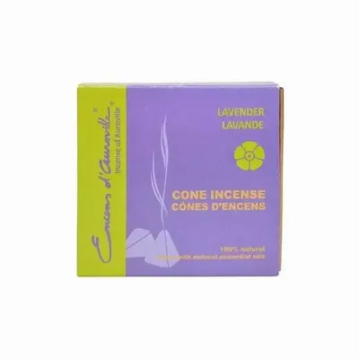 Senteurs - Encens d'Auroville Lavande 5x10 Cônes - ARABESK