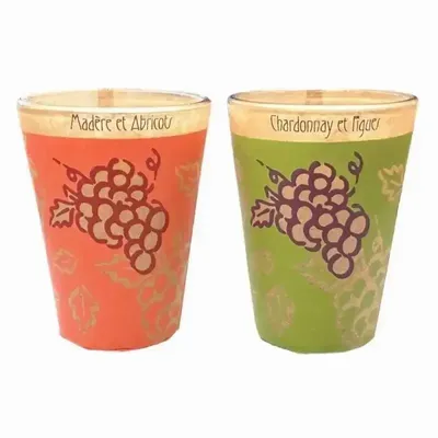 Senteurs - Boite de 2 Bougies Maroma en verre Madère et Abricots - Chardonnay et Figues 70g - ARABESK