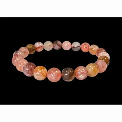 Bracelets - Bracelet Quartz Hematoide Multicolore A perles 9mm - ARABESK