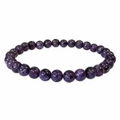 Bracelets - Heated Charoite bracelet 6mm beads - ARABESK