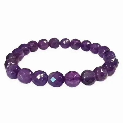 Bracelets - Bracelet Amethyste Facettée AA perles 8mm - ARABESK