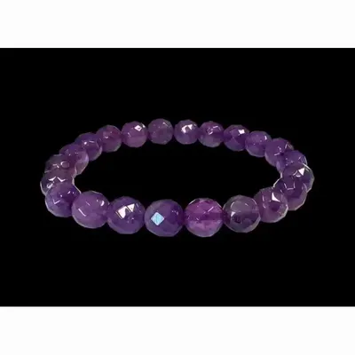 Bracelets - Bracelet Amethyste Facettée AA perles 8mm - ARABESK