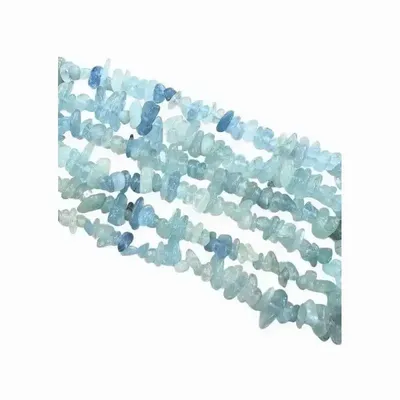 Bijoux - Aigue Marine AA chips 5-8mm sur fil 80cm - ARABESK