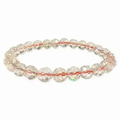 Bracelets - Bracelet Citrine Naturelle Facettée AA perles 7-8mm - ARABESK