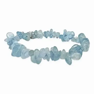 Bracelets - Aquamarine bracelet AA chips 18cm - ARABESK
