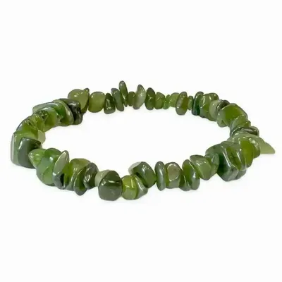 Bracelets - Jade Nephrite Canada AA chip bracelet 18cm - ARABESK