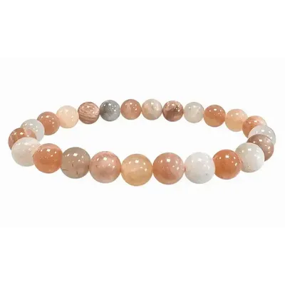 Bracelets - Bracelet Pierre de Lune Multicolore A perles 8-8.5mm - ARABESK
