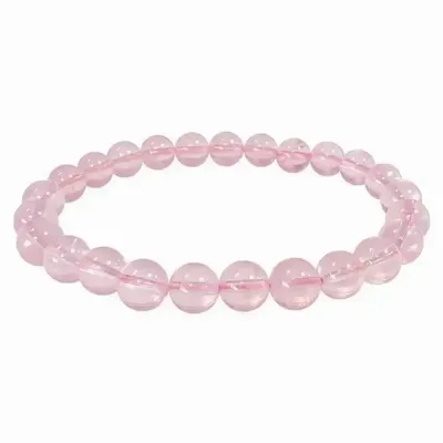 Bracelets - Bracelet Rose Quartz AA beads 7.5-8.5mm - ARABESK