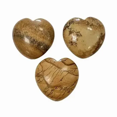 Jewelry - Jasper Heart Landscape A 30mm x3 - ARABESK
