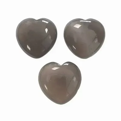 Jewelry - Gray Agate Heart 30mm x3 - ARABESK