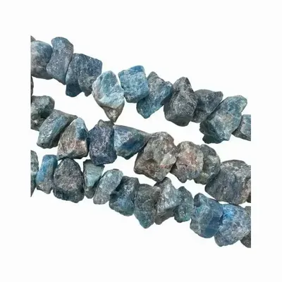 Bijoux - Apatite Bleue A Pierres Brutes 13-20mm sur fil 40cm - ARABESK