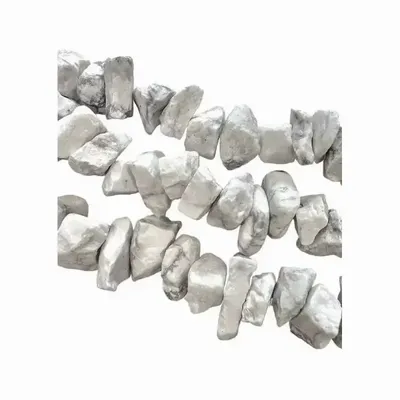 Jewelry - Howlite A Rough Stones 13-20mm on a 40cm thread - ARABESK