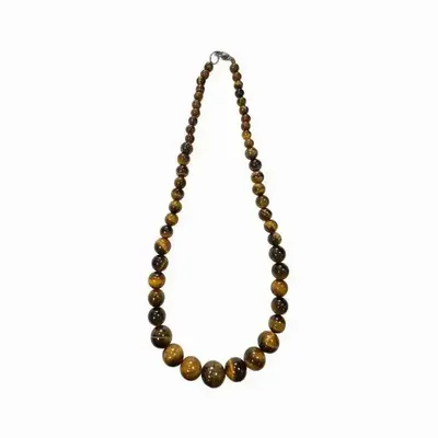 Bijoux - Oeil de Tigre A Collier Chute Perles 6-14mm 45cm - ARABESK