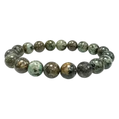 Bracelets - Bracelet turquoise naturelle d'Afrique perles 10mm - ARABESK