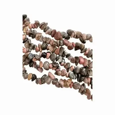 Bijoux - Rhodonite chips 3-8mm sur fil 80cm - ARABESK