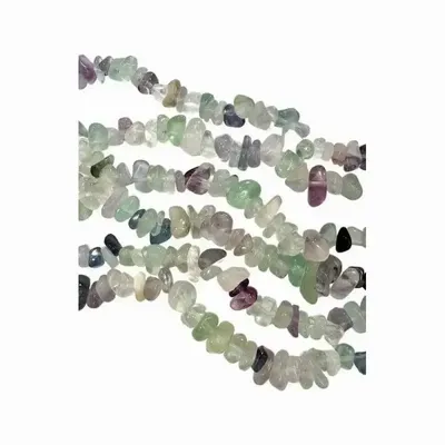 Bijoux - Fluorite multicolore A chips 3-8mm sur fil 80cm - ARABESK