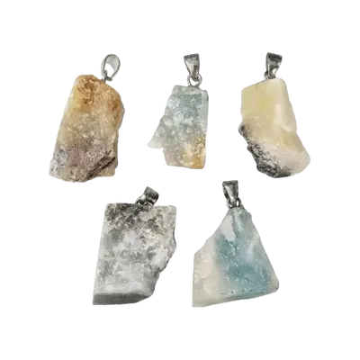 Bijoux - Pendentif Pierre Brute Amazonite Multicolore  AB x 5 - ARABESK