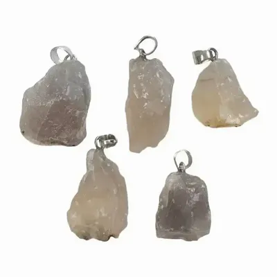 Bijoux - Pendentif Pierre Brute Agate Grise x5 - ARABESK