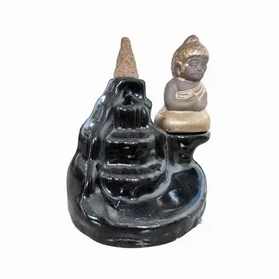Scents - Round ceramic backflow incense holder - ARABESK