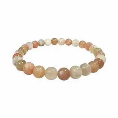 Bracelets - Multicolor Moonstone Bracelet A beads 5.5-6.5mm - ARABESK