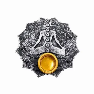 Scents - 6 x 7 chakra incense holders gray 9cm - ARABESK