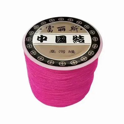 Bijoux - Fil Cordon Polyester Rose 0.8mm 100 mètres - ARABESK