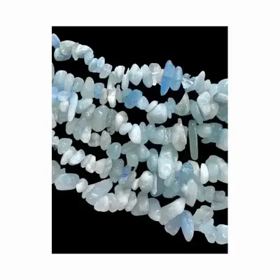 Bijoux - Aigue Marine A chips 5-8mm sur fil 80cm - ARABESK