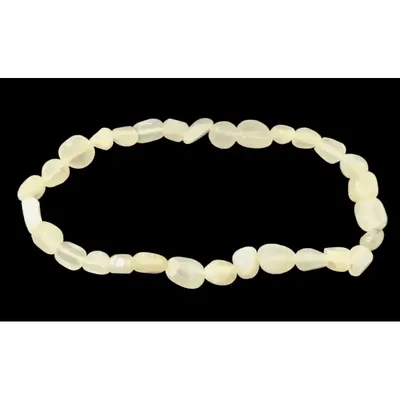 Bracelets - Beige Moonstone A Bracelet Rolled Stones - ARABESK