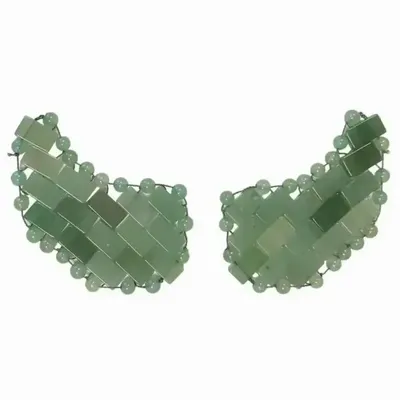 Bijoux - Patch yeux Aventurine Verte A (lot de 2) du Brésil - ARABESK