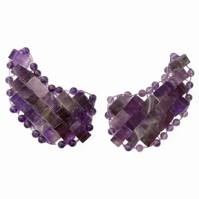 Jewelry - Amethyst A eye patch (set of 2) from Brazil - ARABESK