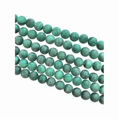 Jewelry - Malachite matte beads 6-7mm on 40cm thread - ARABESK