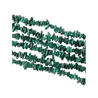 Bijoux - Malachite B chips 5-8mm sur fil 80cm - ARABESK