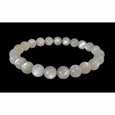 Bracelets - Bracelet Pierre de Lune Grise AAA perles 7.5-8.5mm - ARABESK