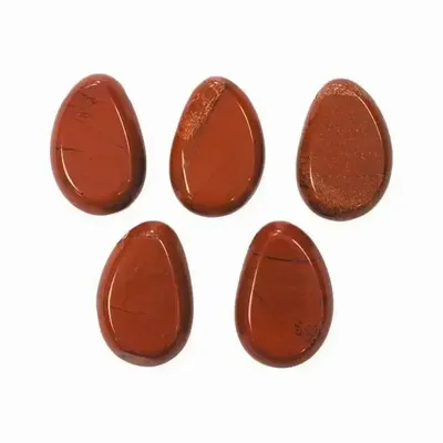 Bijoux - Pendentif Pierre Roulée Percée Jaspe Rouge AB 20-30mm X 5 - ARABESK