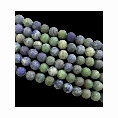 Bijoux - Azurite Malachite perles mates 8mm sur fil 40cm - ARABESK