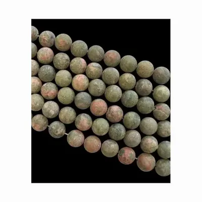 Bijoux - Unakite perles mates 8mm sur fil 40cm - ARABESK