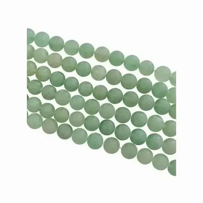 Bijoux - Aventurine Verte A perles mates 8mm sur fil 40cm - ARABESK