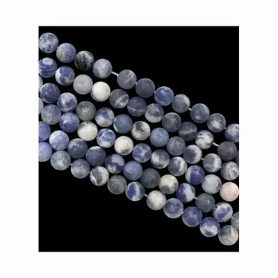 Bijoux - Sodalite perles mates 8mm sur fil 40cm - ARABESK