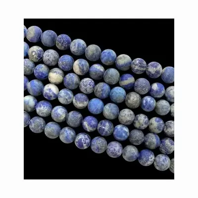 Bijoux - Lapis Lazuli perles mates 8mm sur fil 40cm - ARABESK