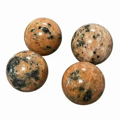 Jewelry - 4 Polished Orange Calcite Spheres 1.790kg - ARABESK
