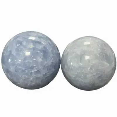 Jewelry - 3 Polished Blue Calcite Spheres 1.342 k - ARABESK