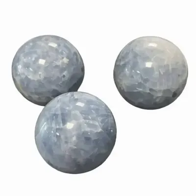 Jewelry - 3 Polished Blue Calcite Spheres 1.711k - ARABESK