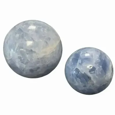 Jewelry - 3 Blue Calcite Spheres polished 1.864k - ARABESK