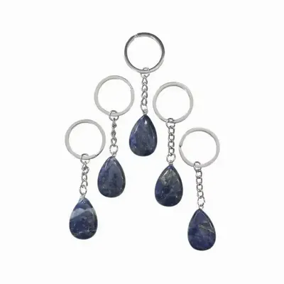 Bijoux - Porte Clés Goutte Sodalite A 30mm x 5 - ARABESK