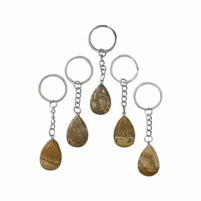Jewelry - Landscape Jasper A Teardrop Keyring 30mm x 5 - ARABESK