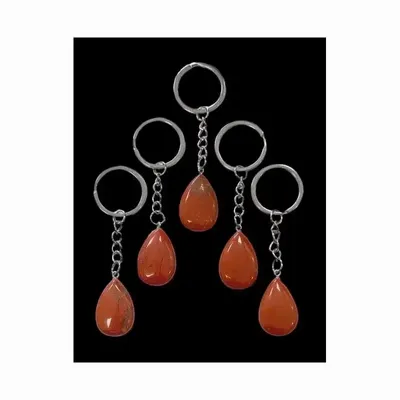 Jewelry - Red Jasper Drop Key Ring 30mm x 5 - ARABESK