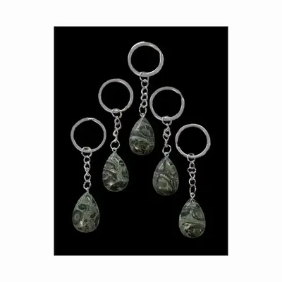 Bijoux - Porte Clés Goutte Jaspe Kambaba A 30mm x 5 - ARABESK