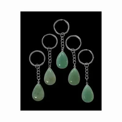 Jewelry - Green Aventurine A Drop Keychain 30mm x 5 - ARABESK