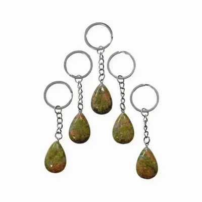 Jewelry - Unakite A Drop Keyring 30mm x 5 - ARABESK