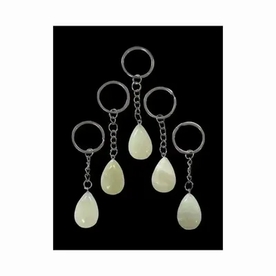 Jewelry - Chinese Jade A Drop Keyring 30mm x 5 - ARABESK